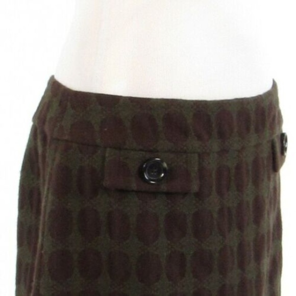 Brown green MICHAEL KORS A-line skirt 10 - Picture 4 of 8